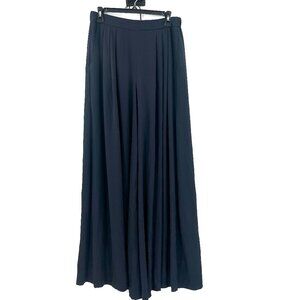 NEW J. Crew collection navy blue semi-sheer wide leg high rise waist pants 12